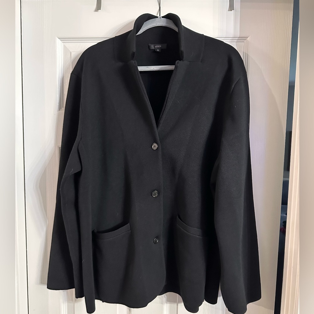 J. Crew Sweater Blazer - Size 2X, Black